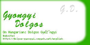 gyongyi dolgos business card